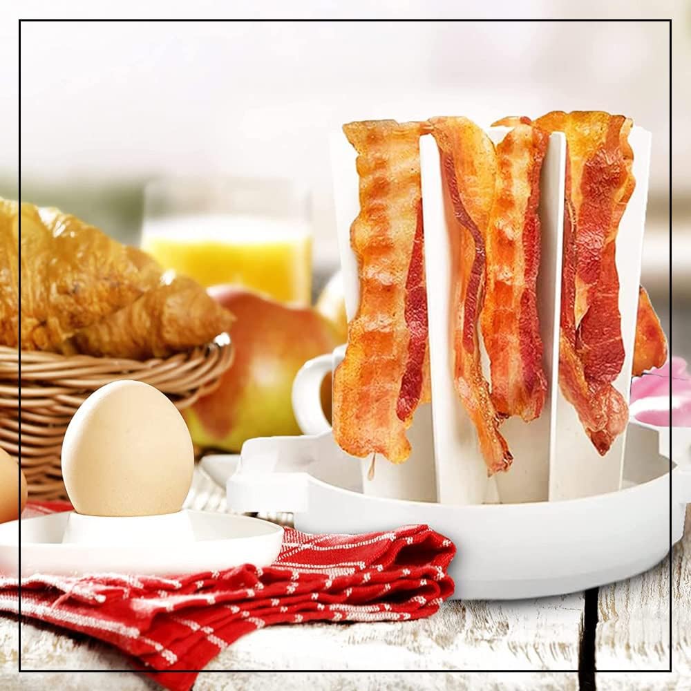 Microwave Bacon Cooker with Lid, Holds 12 Strips K76566