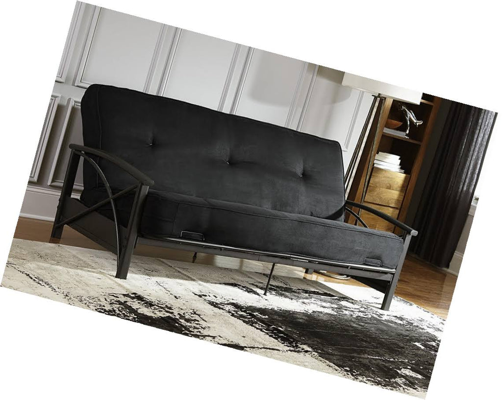 8-Inch Independently Encased Coil Futon Mattress Full Size Black M364044