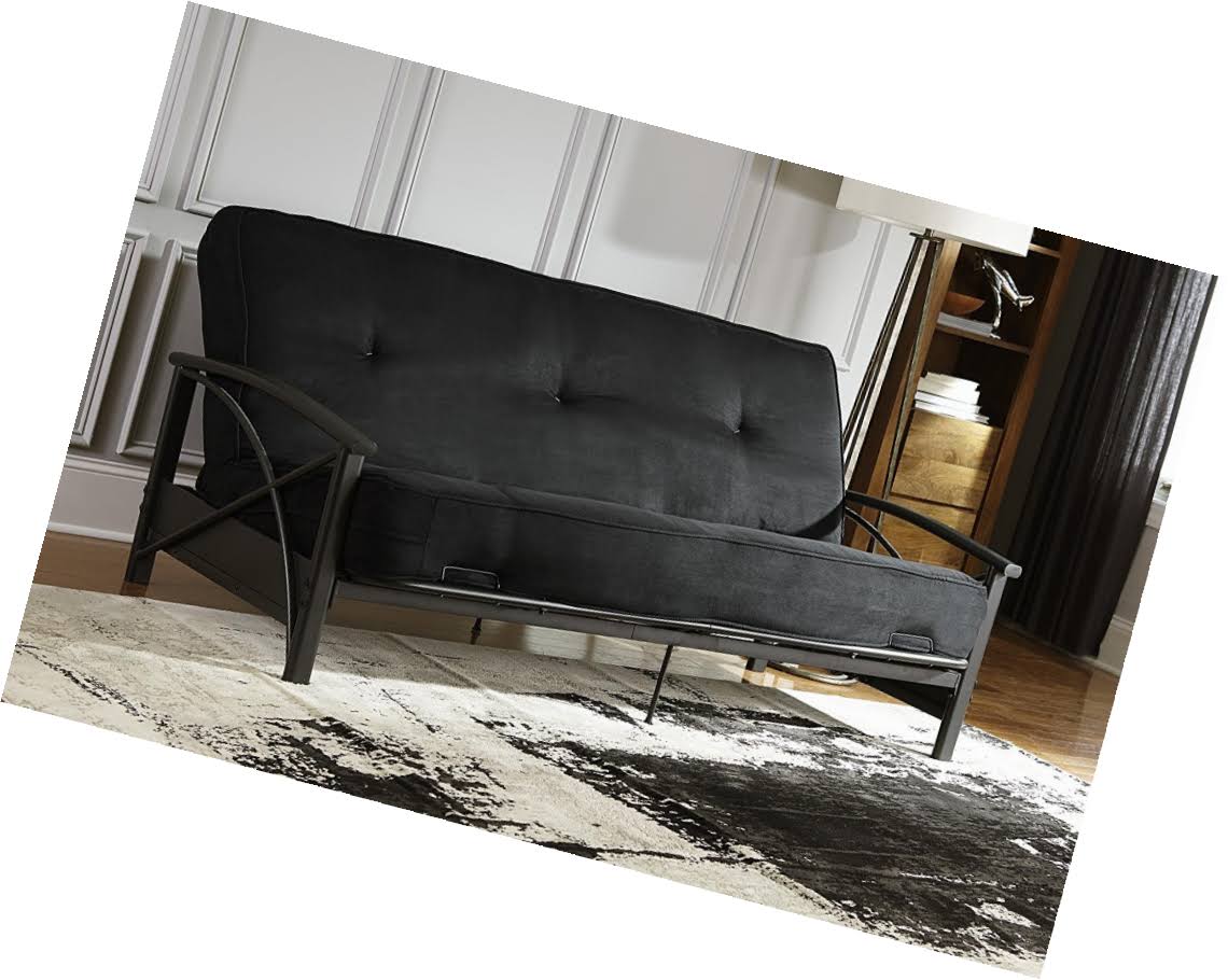 8-Inch Independently Encased Coil Futon Mattress Full Size Black M364044