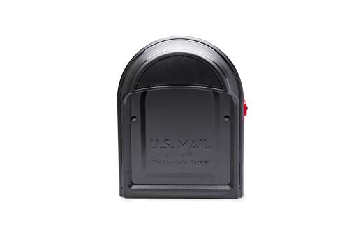 Galvanized Steel Post Mount Mailbox, Black, Large Capacity H573474