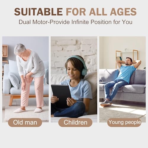 Large Dual Motor Power Lift Recliner Chair with Massage and Heat Z770930