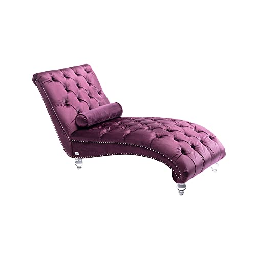Emerald Velvet Chaise Sofa with Lumbar Pillow O6927