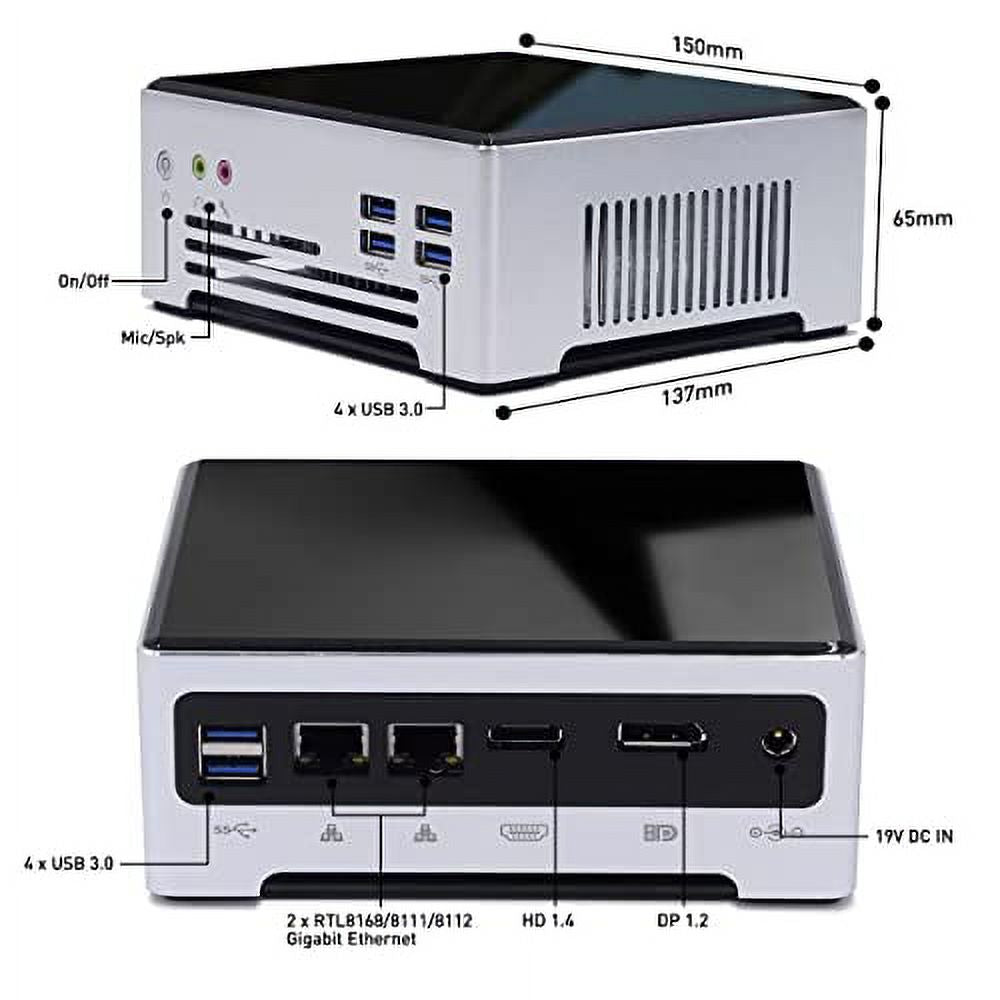 Mini Desktop PC Hexa Core i7 9750H 16GB DDR4 512GB SSD Double Display 4K 60Hz Gigabit Ethernet L8555