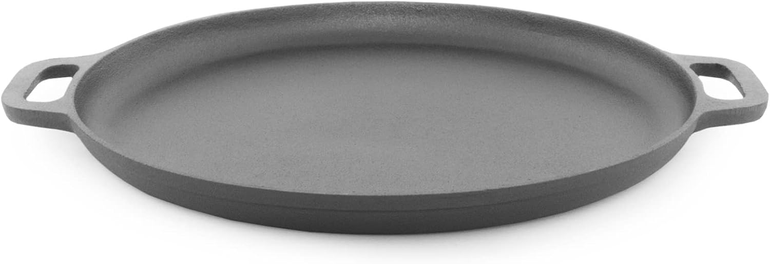14" Pre-Seasoned Black Cast-Iron Griddle Pizza Pan B160
