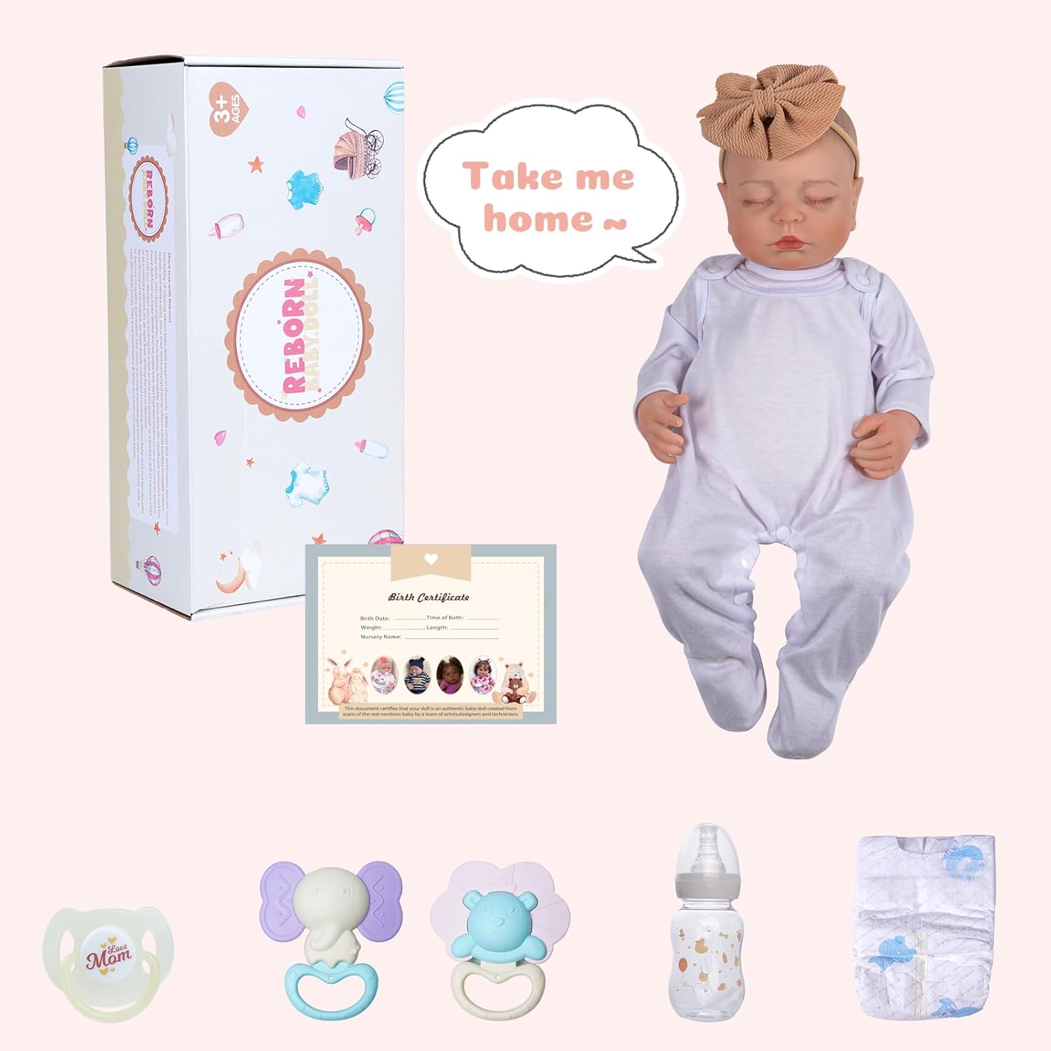 20inch Reborn Baby Doll with Feeding Kit Q272702