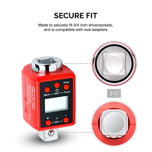 3/4-Inch Digital Torque Adapter, 150-750 ft-lb W2234
