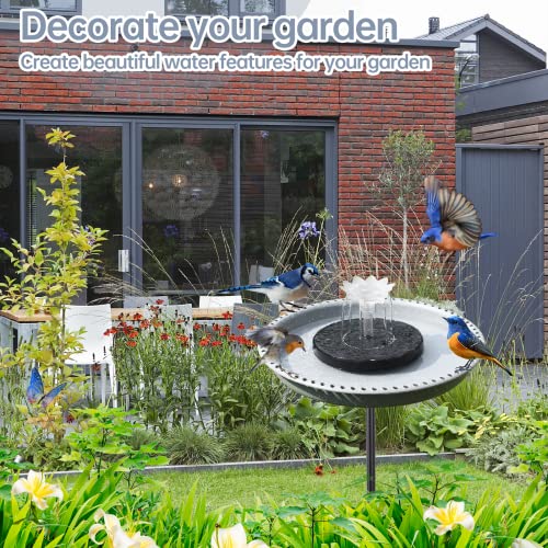 Solar Powered Bird Bath with Fountains Z35666
