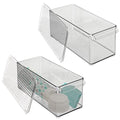 Clear Plastic 2 Pack Food Storage Container Bin with Lid M709