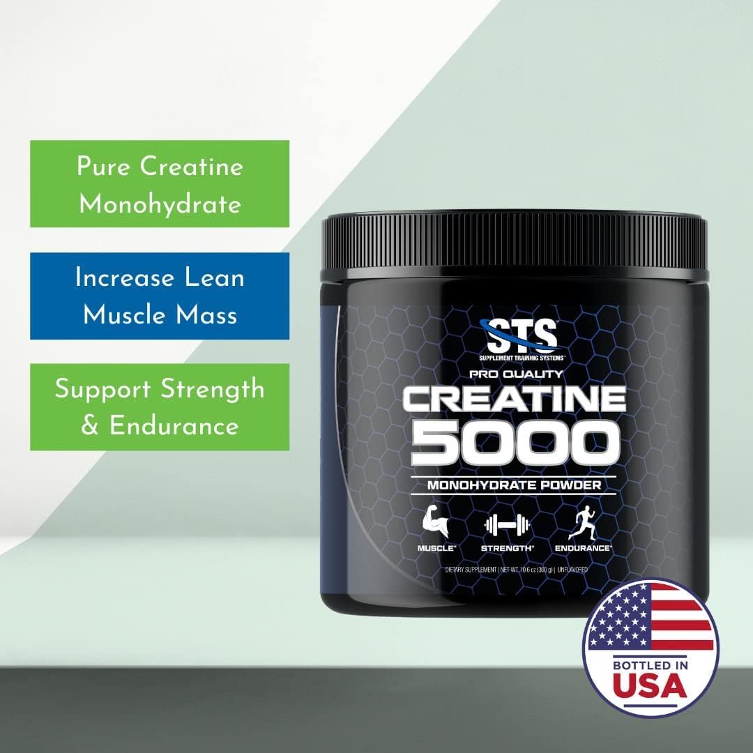 100% Pure Creatine Monohydrate Powder, 300 Grams, 60 Servings C413