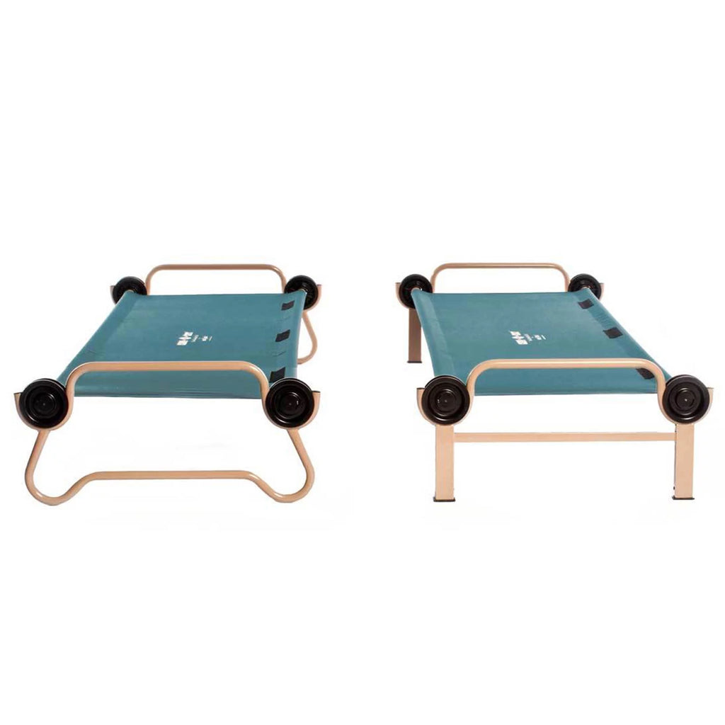 Large Green Double Cot with Storage Organizers R54039