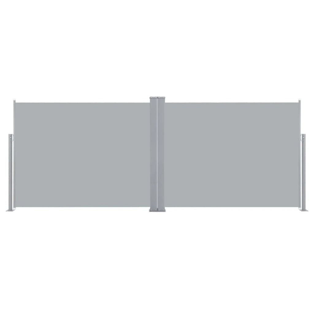 Retractable Side Awning Patio Screen Fence Outdoor Divider Fencing Steel Frame Polyester Windscreen Anthracite 55.1 x 393.7 Inches H5031