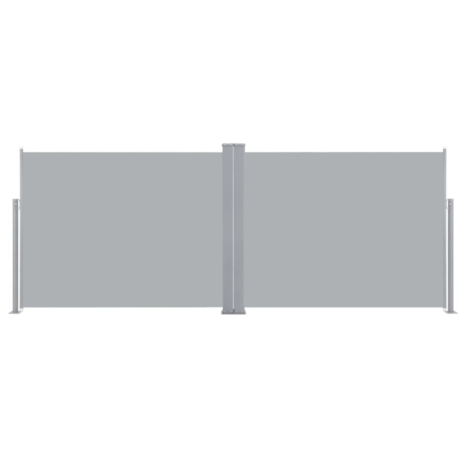 Retractable Side Awning Patio Screen Fence Outdoor Divider Fencing Steel Frame Polyester Windscreen Anthracite 55.1 x 393.7 Inches H5031