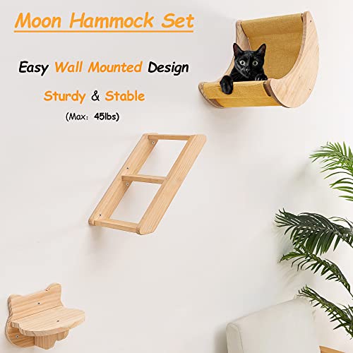 Solid Wood Cat Wall Shelves 3pcs/Set Q188