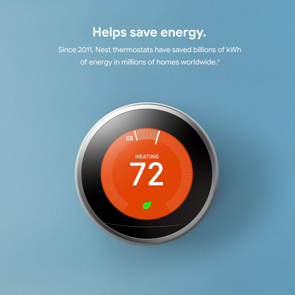 Polished Steel Programmable Smart Thermostat P84271