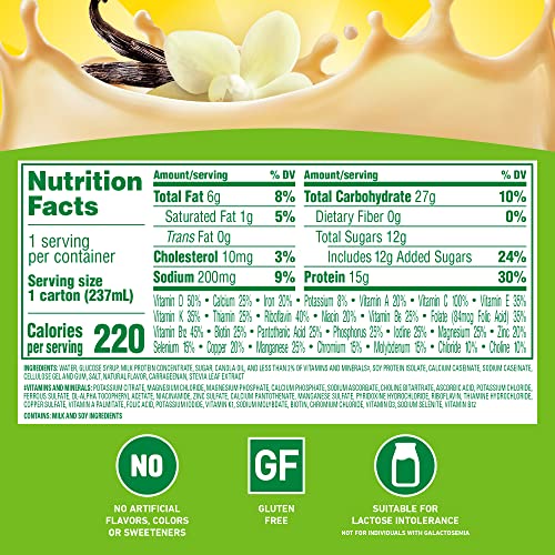 Classic French Vanilla High Protein Ready-to-Drink, 8 FL OZ Carton (Pack of 24) K37566