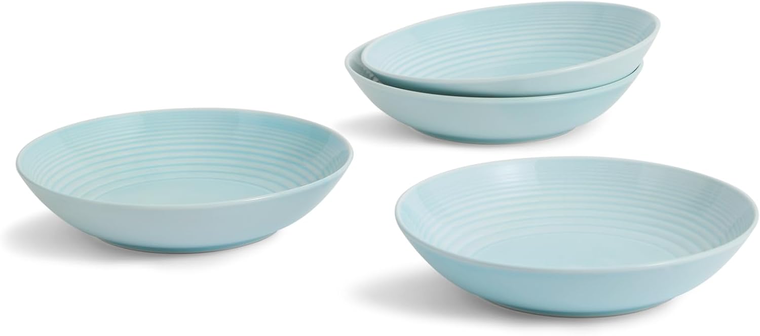 Set of 4 Blue Pasta Bowl, 9.5" C545266