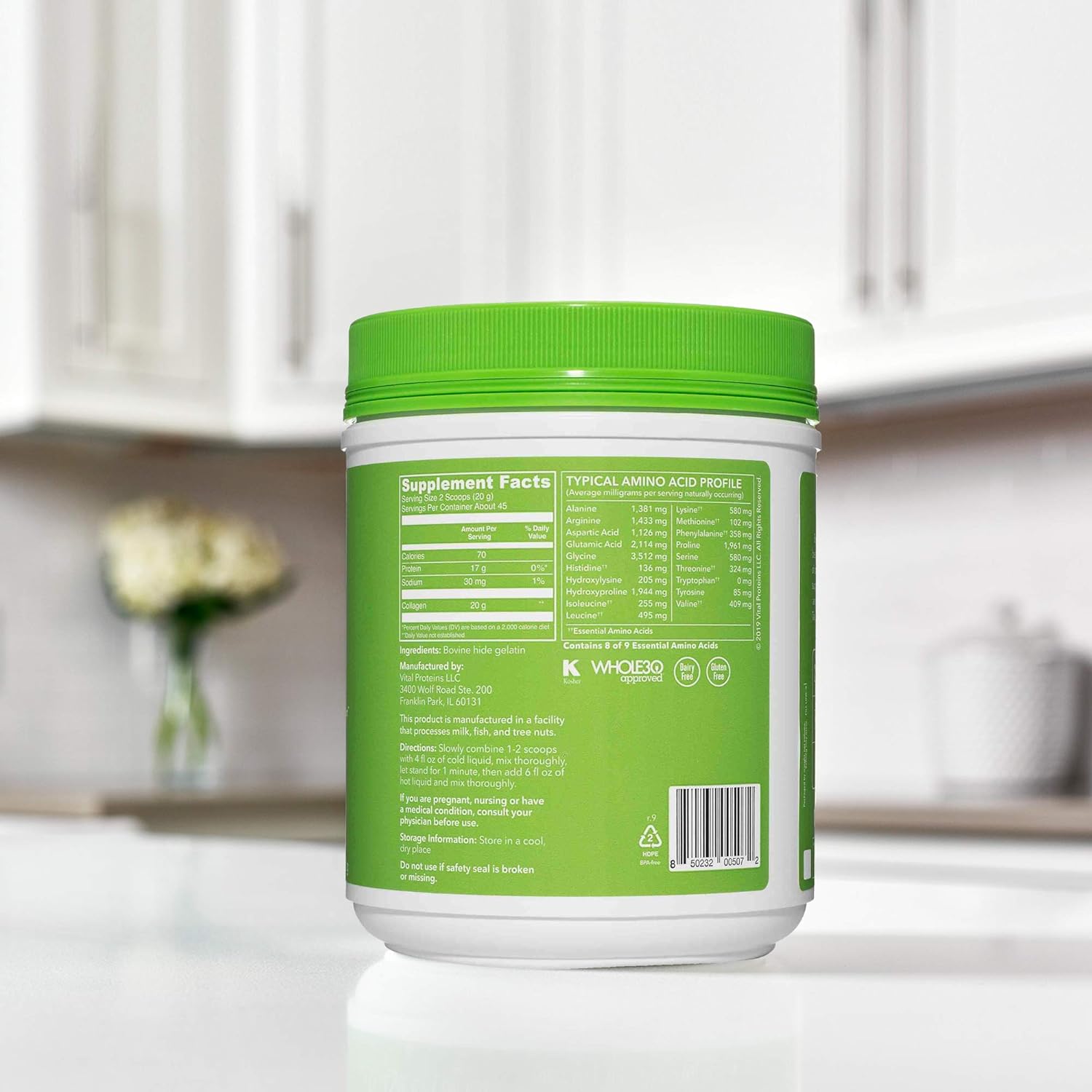 Beef Gelatin Powder, Non-GMO, Gluten & Dairy Free - 32 oz X997392