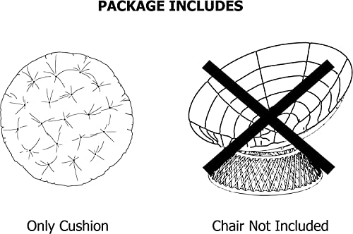 Black 100% Cotton Duck Fabric Papasan Chair Cushion A445