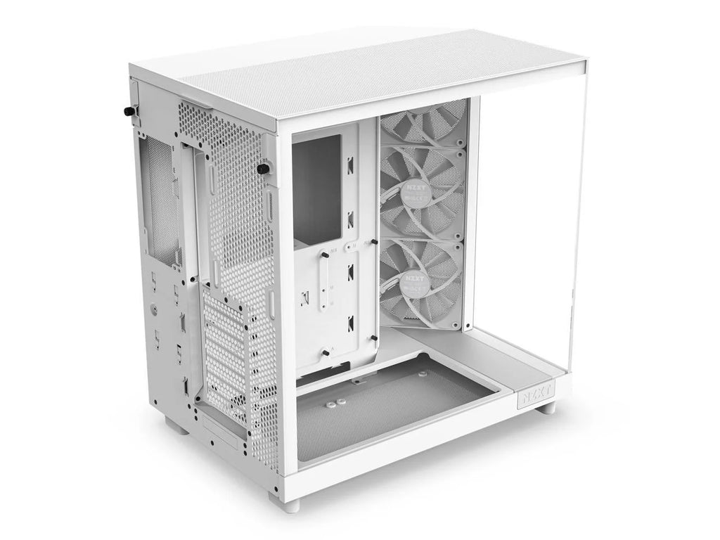 White Compact Dual-Chamber Mid-Tower Airflow Case S854776