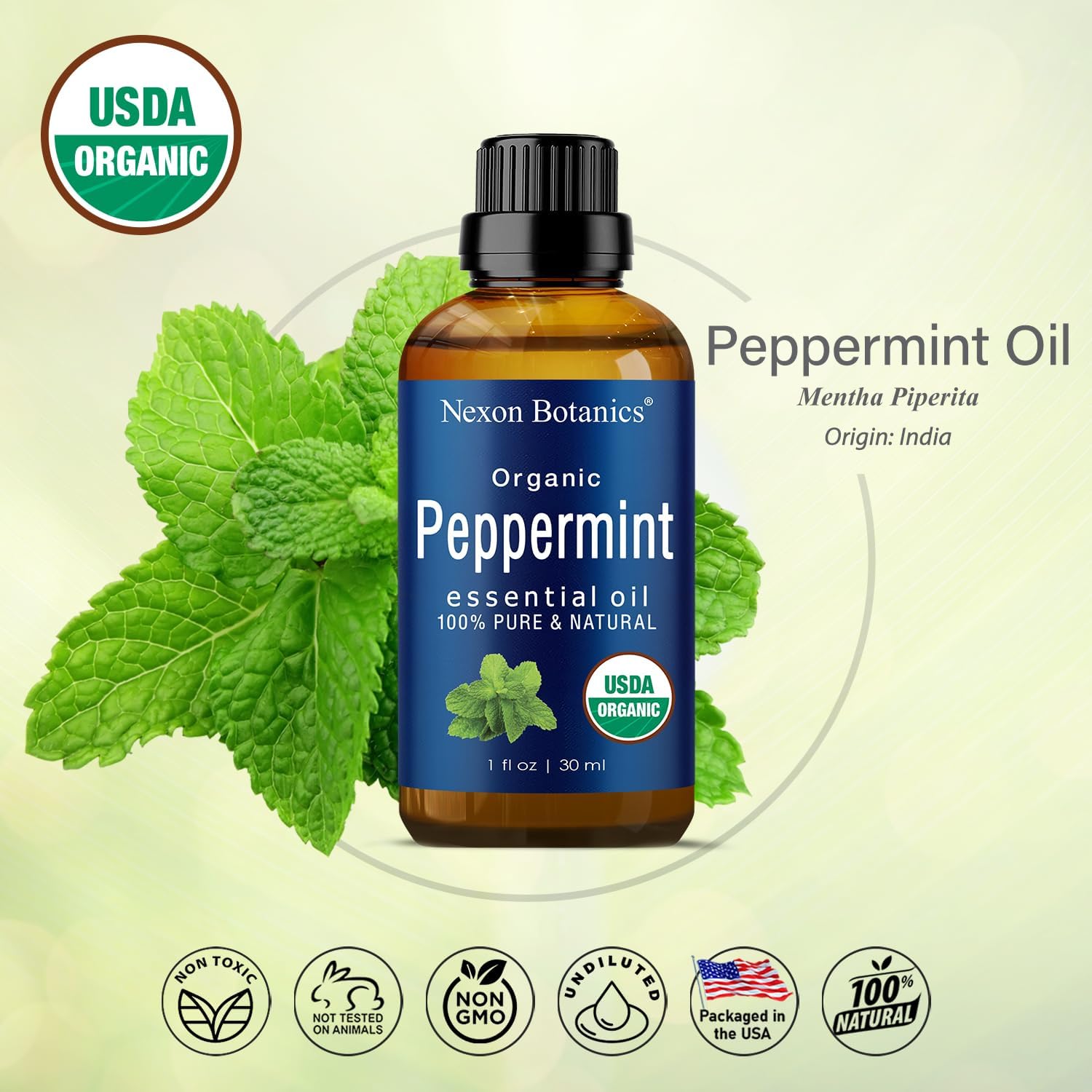 Organic Peppermint Essential Oil 30 ml X215
