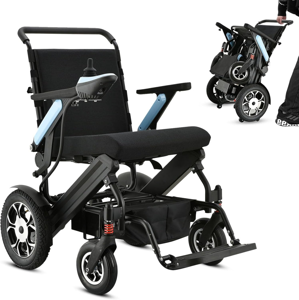 Lightweight Foldable All Terrain Motorized Wheelchair with 20AH Removable Battery C181