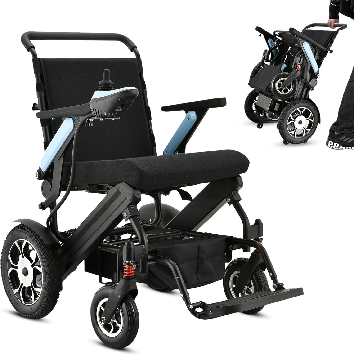 Lightweight Foldable All Terrain Motorized Wheelchair with 20AH Removable Battery C181