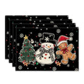 Set of 4 12x18 Inch Christmas Placemats Y2244