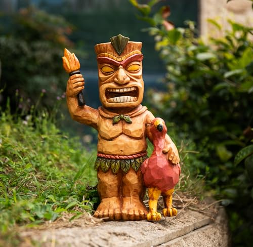 Solar Powered Tiki Figurine with Light D720