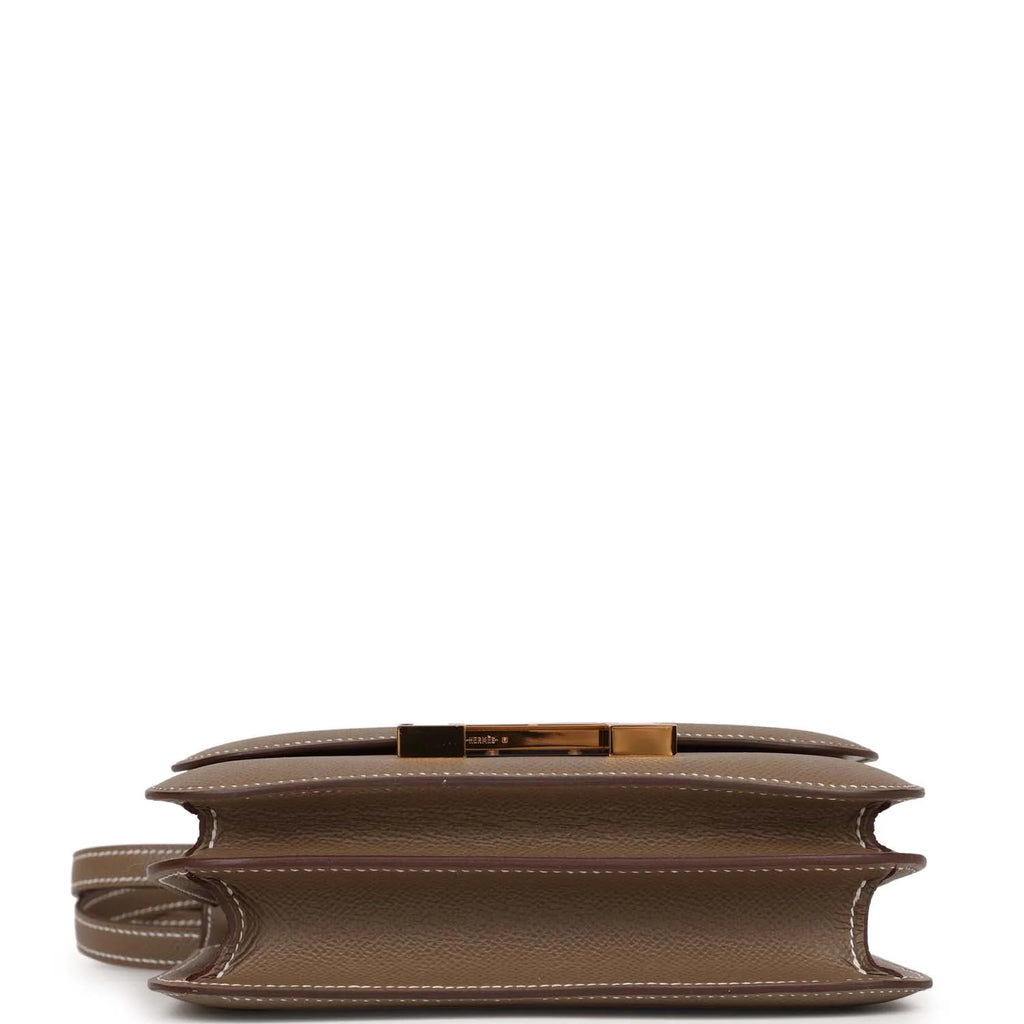 Etoupe Epsom Leather Shoulder Bag K747