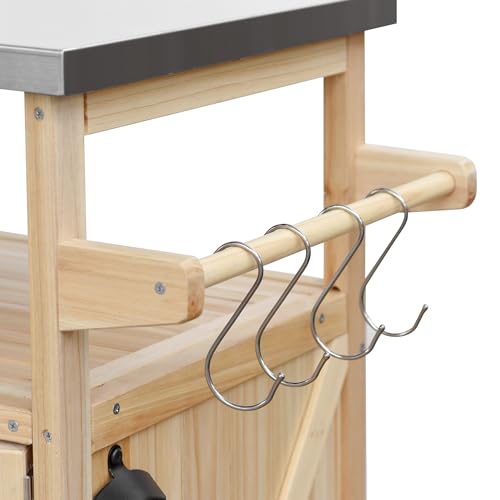 White Farmhouse Kitchen Island with Power Outlet, Drop Leaf, Spice Rack, Drawer, Rolling Cart on Wheels O444