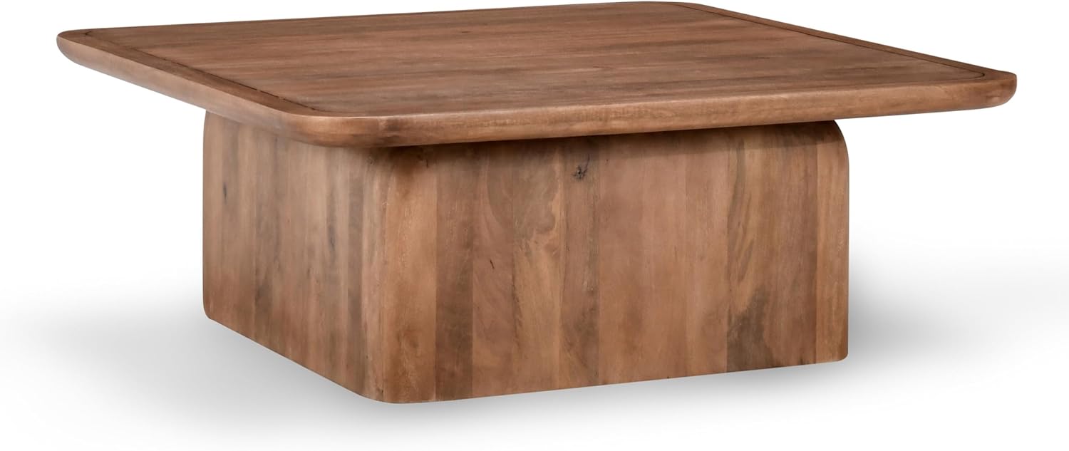 Brown Solid Mango Wood Coffee Table F78252