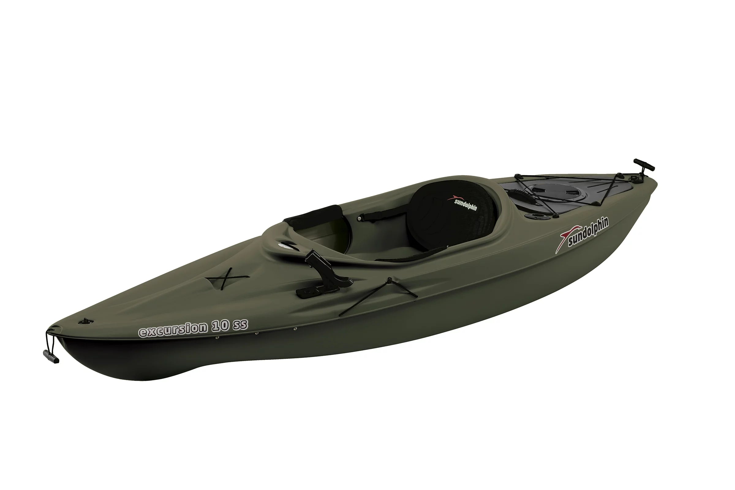 Olive Sit-in Angler Kayak with Paddle D162