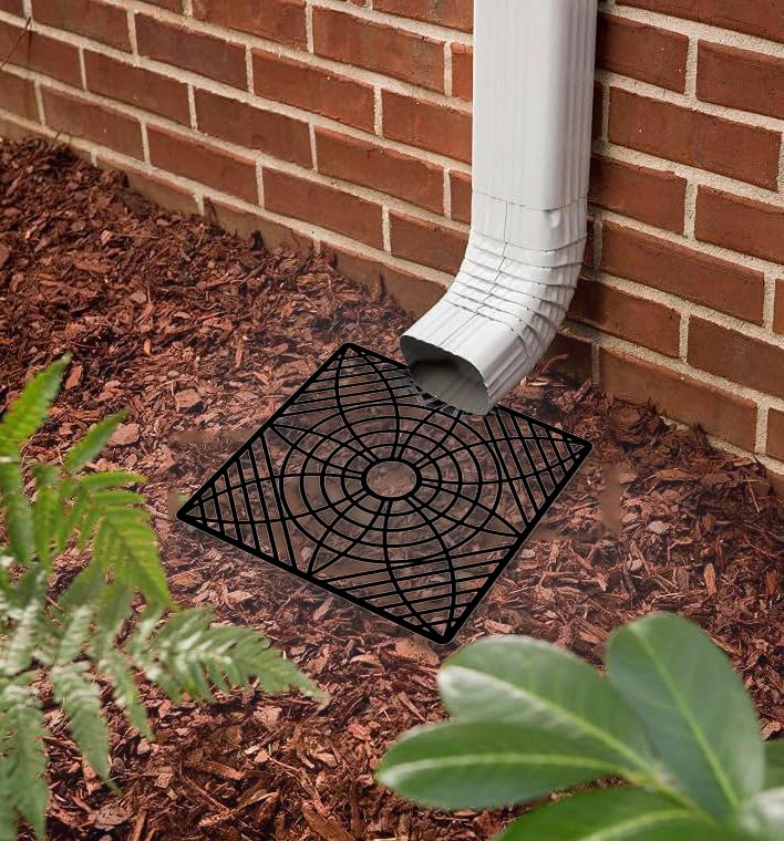 Gutter Downspout Extension, No Dig Catch Basin Low Profile Downspout Extender, Extendable from 1.34’ to 5.1’ F745178