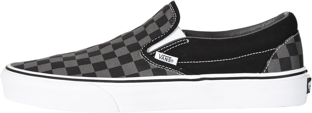 Black/Pewter Checkerboard Slip-On Shoes Size 10.5 T796