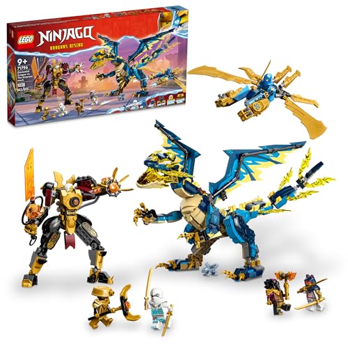 Building Toy Set with Dragon, Mech, Ninja Flyer and 6 Minifigures S179740