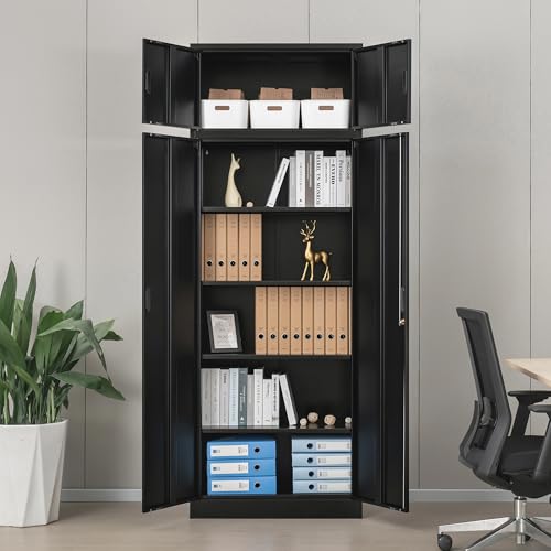 72" H x 36" W x 18" D White Steel Locking Storage Cabinet with Adjustable Shelves K11850