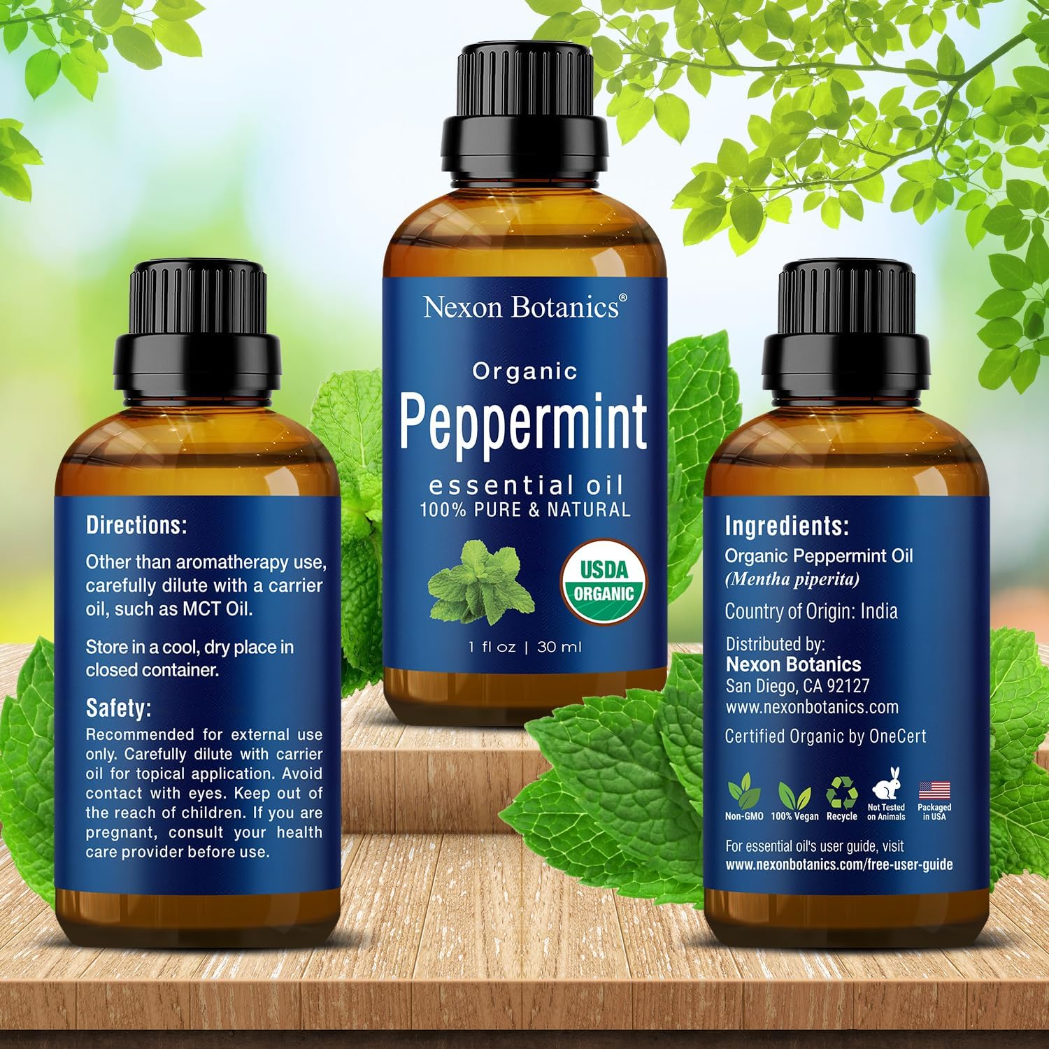 Organic Peppermint Essential Oil 30 ml X215