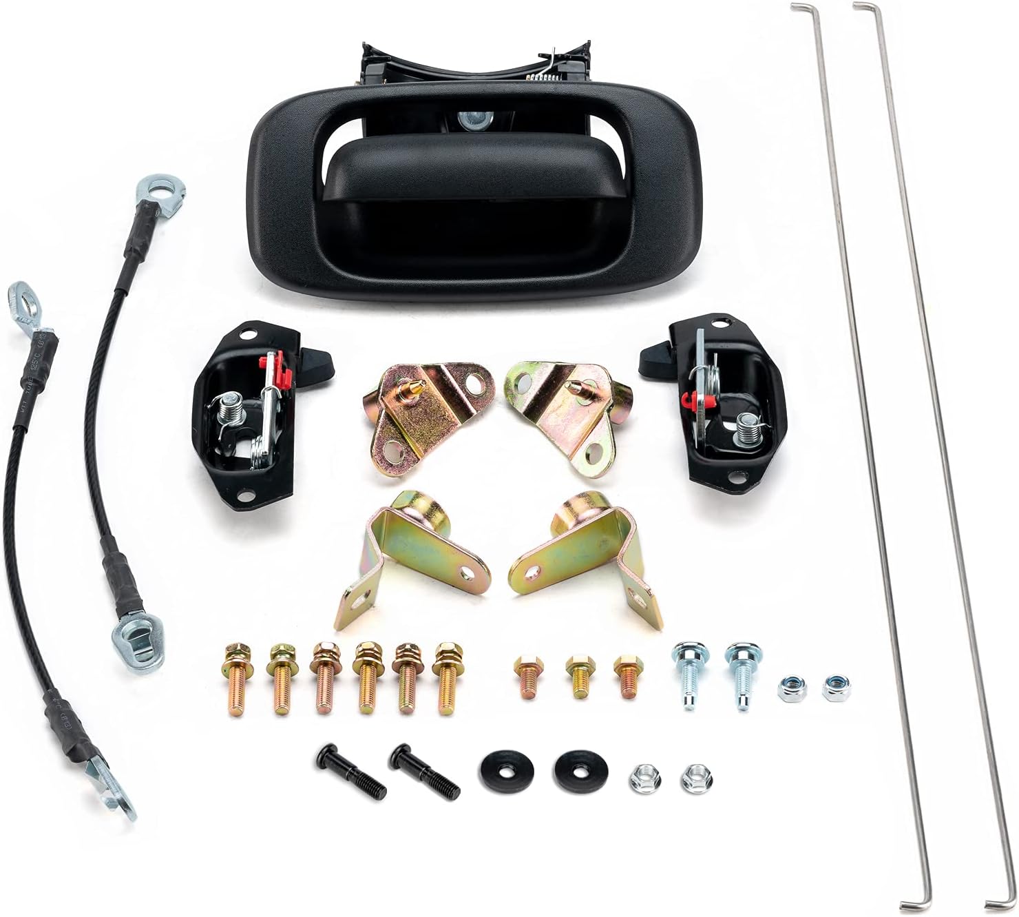 Tailgate Hardware Rebuild Kit Handle Bezel Latch Cables Rods Compatible with Chevrolet Silverado GMC Sierra 1500 2500 3500 G454923