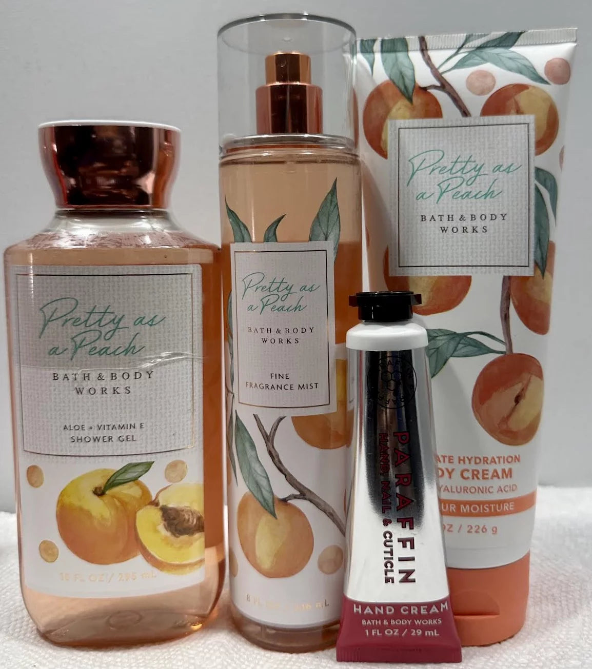 4 Piece Gift Set: Shower Gel 10 fl oz, Fragrance Mist 8 fl oz, Body Cream 8 oz, Hand Cream 1 fl oz Q86544