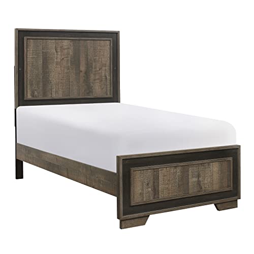 Twin Two-Tone Panel Bed Y767