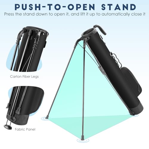 Small Lightweight Golf Stand Bag with Ball Holder and Pockets D571