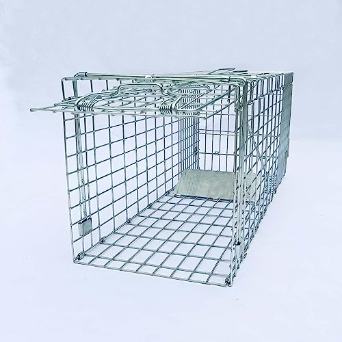 24"x8.5"x7.5" 2-Doors Collapsible Humane Live Animal Cage Trap V425393