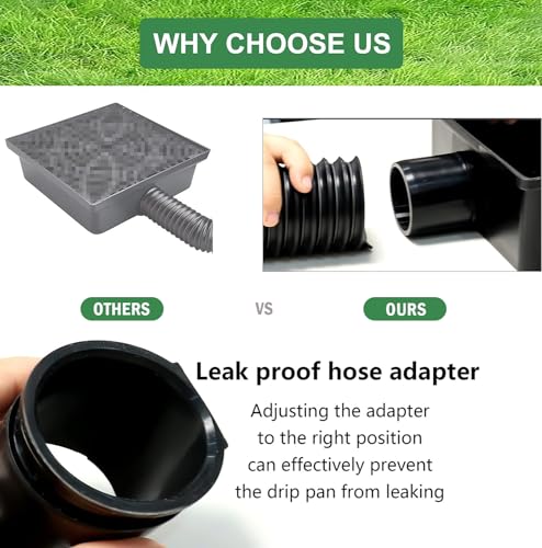 Gutter Downspout Extension, No Dig Catch Basin Low Profile Downspout Extender, Extendable from 1.34’ to 5.1’ F745178