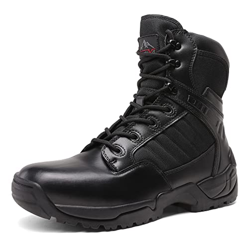 Military Tactical Work Boots Leather Combat Boots 6-8 Inches X4263