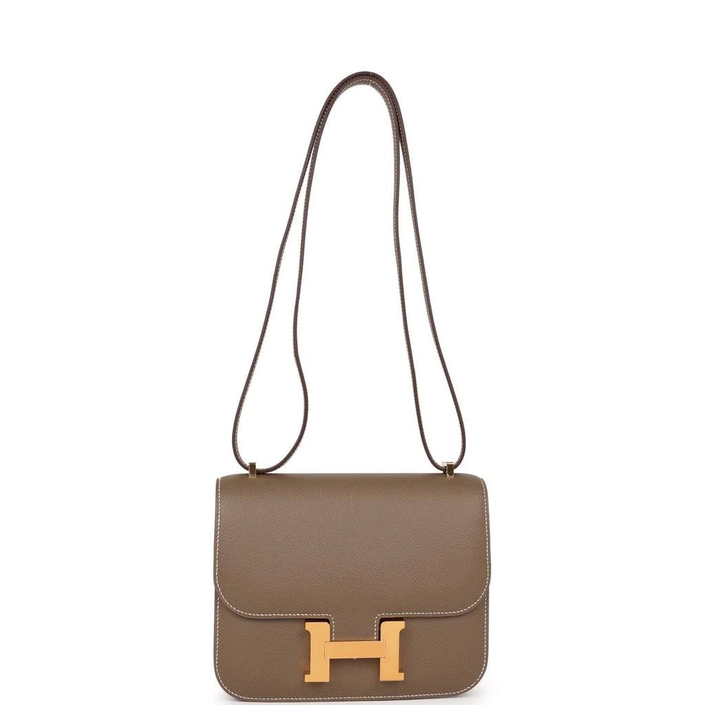 Etoupe Epsom Leather Shoulder Bag K747