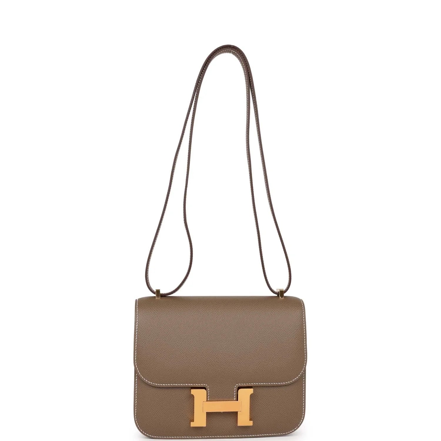 Etoupe Epsom Leather Shoulder Bag K747