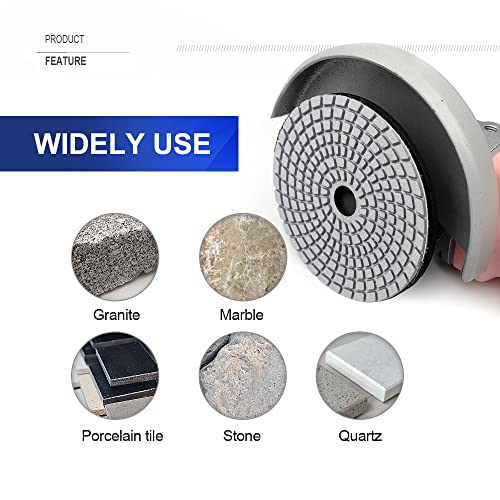 8Pcs 4 Inch Diamond Wet Polishing Pads Grit 50 U988712