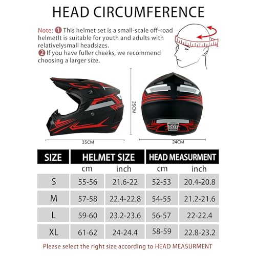 Kids Motocross Helmet with Goggles Gloves Mask N251870
