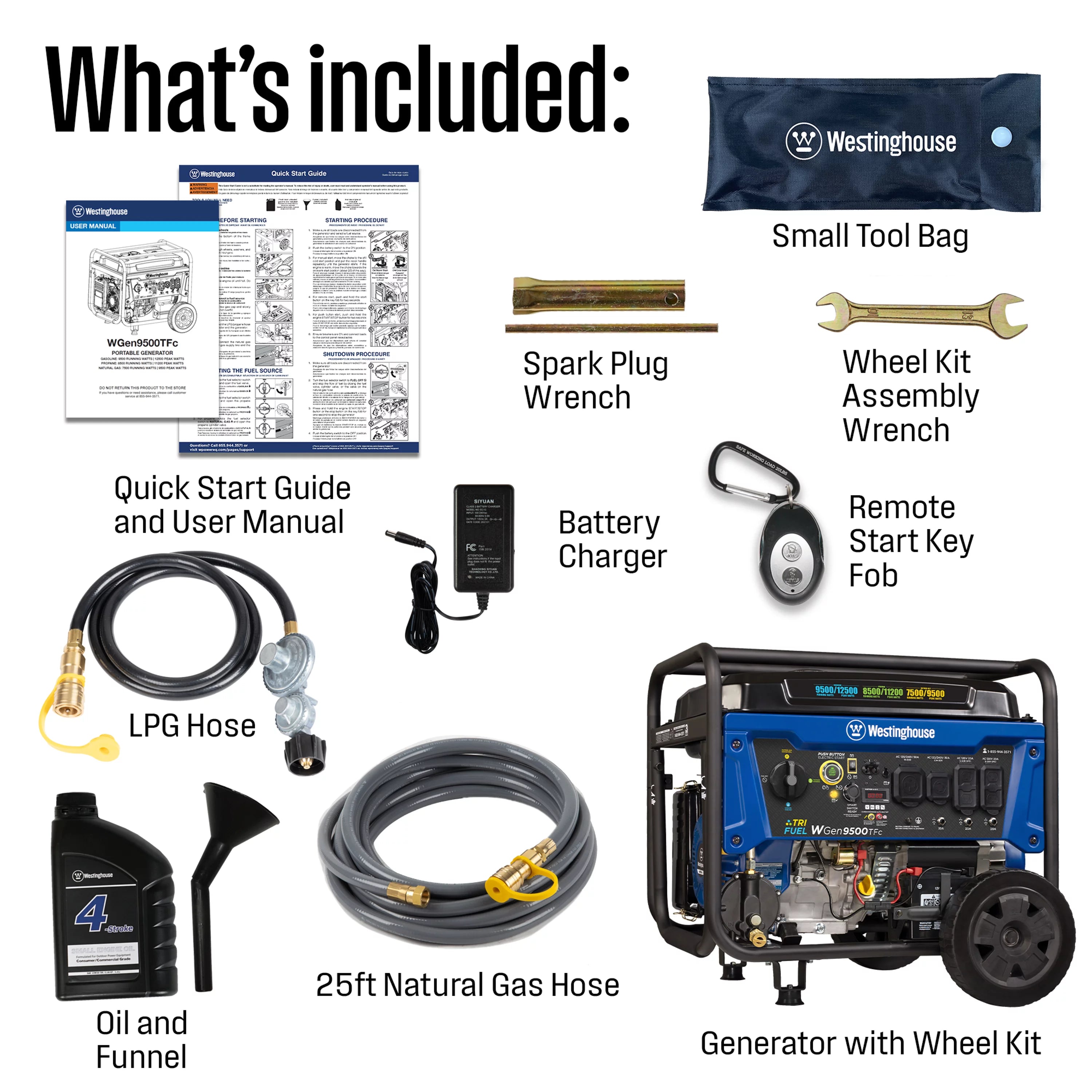 12,500 Peak Watt Dual Fuel Portable Generator H124262